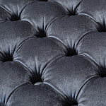 Пуф велюровый серый с каретной стяжкой Perennially варинант исполнения - 2 | Loft Concept в Омске