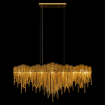 Люстра подвесная с металлическими дугами и длинными цепочками 115 см Atlantis Chain варинант исполнения - 5 | Loft Concept в Омске