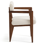 Кресло обеденное Alcove White Boucle из массива ореха варинант исполнения - 3 | Loft Concept в Омске