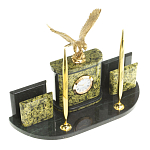 Настольный письменный набор из змеевика и бронзы с декором в виде орла Successful Leader варинант исполнения - 2 | Loft Concept в Омске