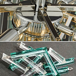 Дизайнерская люстра AQUA Blue Lagoon бирюзовое стекло несколько ярусов варинант исполнения - 3 | Loft Concept в Омске