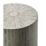 Круглый приставной столик с инкрустацией RADIAL BONE INLAY SIDE TABLE варинант исполнения - 1 | Loft Concept в Омске