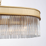 Люстра подвесная овальная со стеклянными трубками Длина 100 см Nembus варинант исполнения - 3 | Loft Concept в Омске