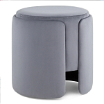 Пуф Alice Poof Grey Серый велюр варинант исполнения - 1 | Loft Concept в Омске