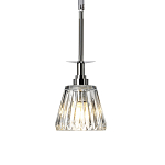 Подвесной светильник хромированного цвета с граненым прозрачным стеклянным плафоном Elstead Lighting варинант исполнения - 1 | Loft Concept в Омске