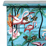 Комод с росписью Розовый фламинго L.XV CHEST OF DRAWERS Flowers with Flamingo варинант исполнения - 3 | Loft Concept в Омске