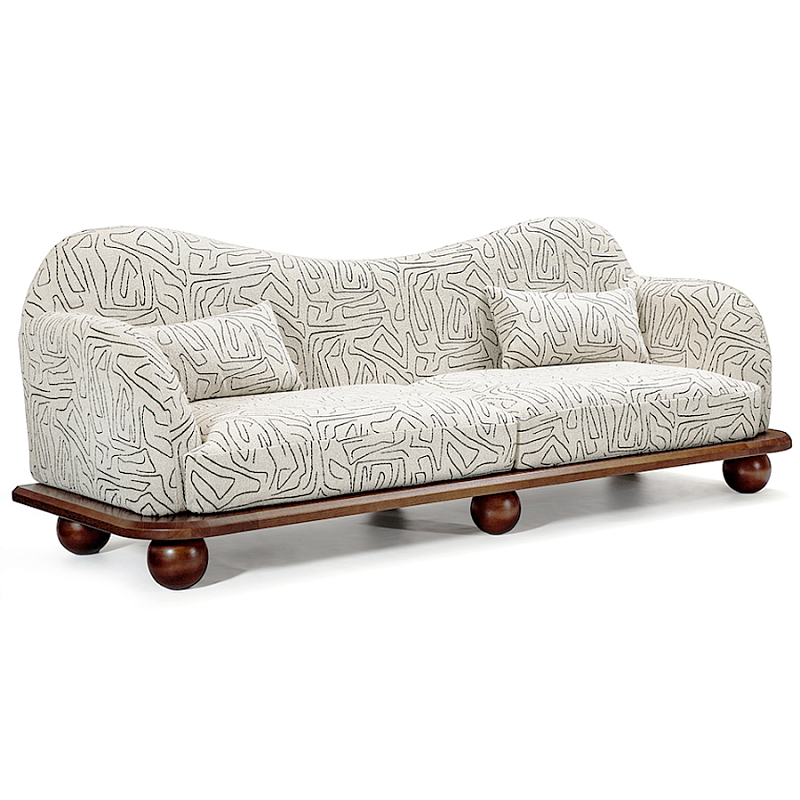 Диван Indra Sofa Молочный Коричневый в Омске | Loft Concept 