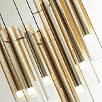 Люстра каскадная с 7-ю цилиндрическими плафонами из стекла Luminous Cylinders варинант исполнения - 5 | Loft Concept в Омске