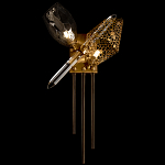 Бра с 2-мя плафонами из стекла и металла и вертикальными подвесками Gilded Mirage  варинант исполнения - 2 | Loft Concept в Омске