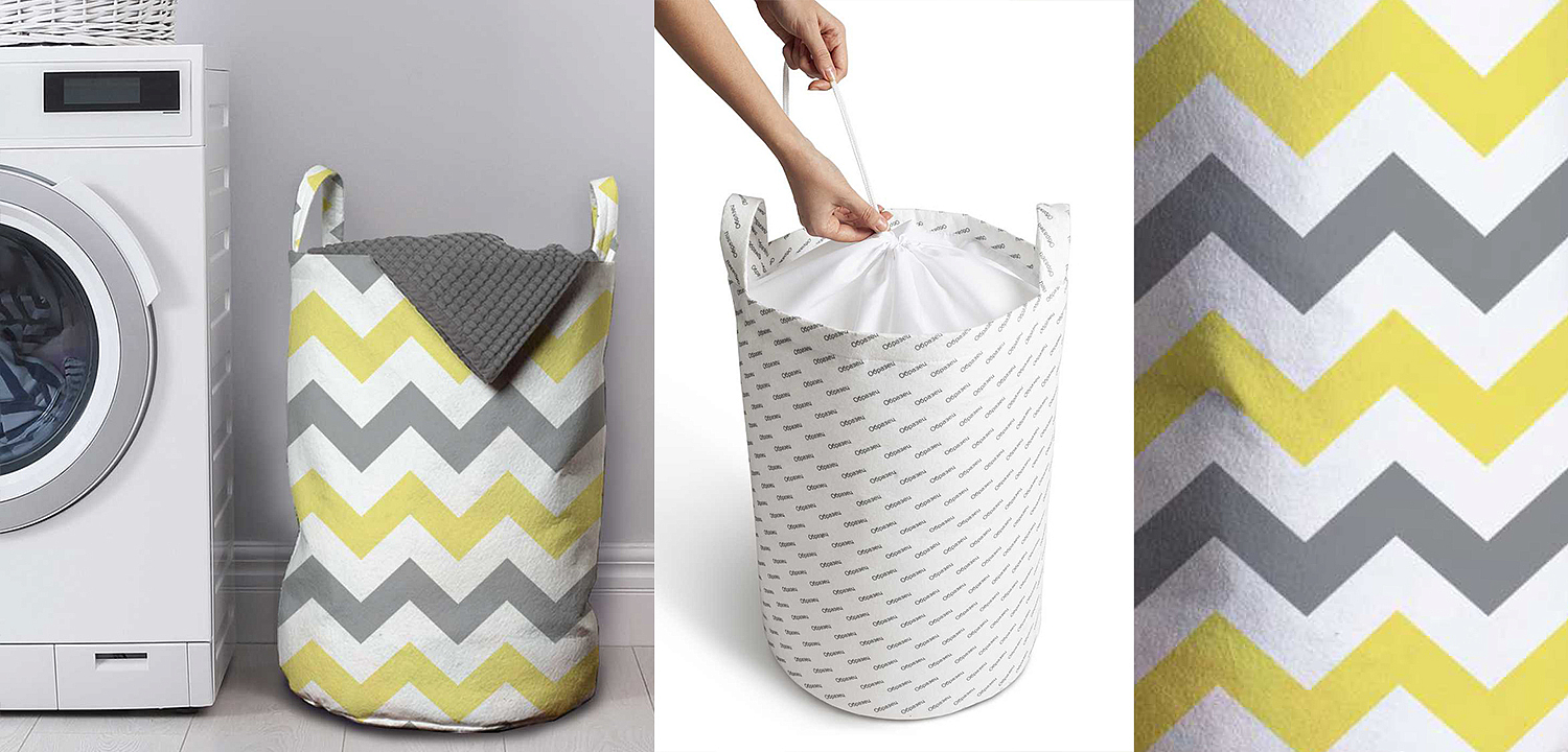 Корзина Mustard and Gray Chevron II Basket Корзина Mustard and Gray Chevron II Basket - Loft-Concept в Омске
