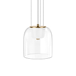 Подвесной светильник с цилиндрическим прозрачным стеклянным плафоном Grada Light варинант исполнения - 1 | Loft Concept в Омске