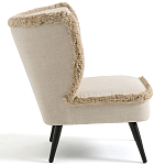 Кресло с декором бахрома Linen Fringe Chair Beige варинант исполнения - 3 | Loft Concept в Омске