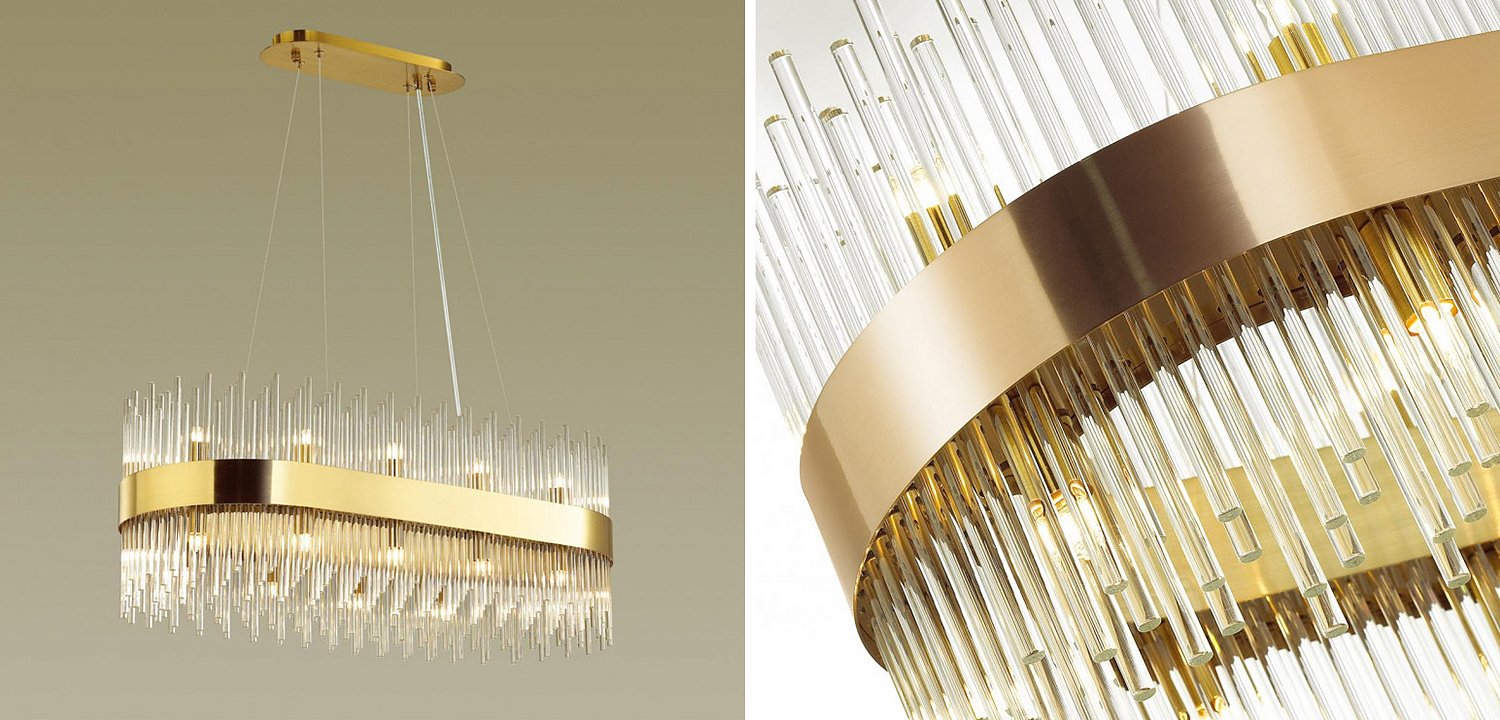 Люстра Nembus Chandelier Gold Oval Люстра Nembus Chandelier Gold Oval - Loft-Concept в Омске