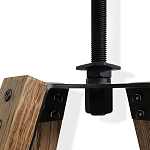 Барный стул со спинкой и металлической подставкой на 4-х деревянных ножках Коричневый Велюр Vendramin Chair варинант исполнения - 4 | Loft Concept в Омске