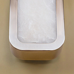 Бра в металлическом корпусе с рассеивателем из бежевого алебастра Cryptocrystalline Stone варинант исполнения - 4 | Loft Concept в Омске