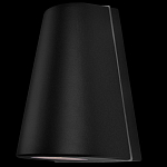 Уличный настенный светильник светодиодный конусообразной формы черного цвета из металла Urban Minimalist варинант исполнения - 1 | Loft Concept в Омске