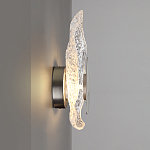 Бра с рельефным волнообразным стеклянным плафоном и вставкой из мрамора Liquid Stone варинант исполнения - 7 | Loft Concept в Омске