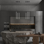 Подвсеной светильник светодиодный металлический цилиндрической формы черно-белый Trumpet tube варинант исполнения - 5 | Loft Concept в Омске