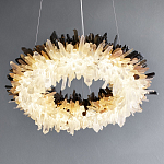 Люстра кргулая светодиодная из дымчатых и прозрачных необработанных кристаллов Raw Crystal варинант исполнения - 2 | Loft Concept в Омске