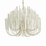 Люстра белая с несколькими ярусами деревянных палочек Bright Wooden Chandelier варинант исполнения - 1 | Loft Concept в Омске