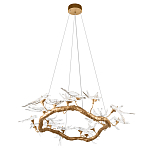 Люстра подвесная с прозрачными стеклянными птичками на ветвях Диаметр 100 см Serip Voa варинант исполнения - 4 | Loft Concept в Омске