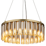 Люстра со стеклянными цилиндрическими плафонами Luminous Cylinders Amber Round варинант исполнения - 1 | Loft Concept в Омске
