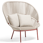 Дизайнерское уличное кресло с веревочной спинкой PETALO Armchair варинант исполнения - 1 | Loft Concept в Омске