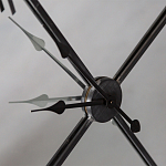 Часы настенные зеркальные с чёрным металлическим циферблатом Mirror Tower Clock варинант исполнения - 3 | Loft Concept в Омске