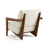 Кресло Avalon White Boucle из массива ореха варинант исполнения - 2 | Loft Concept в Омске