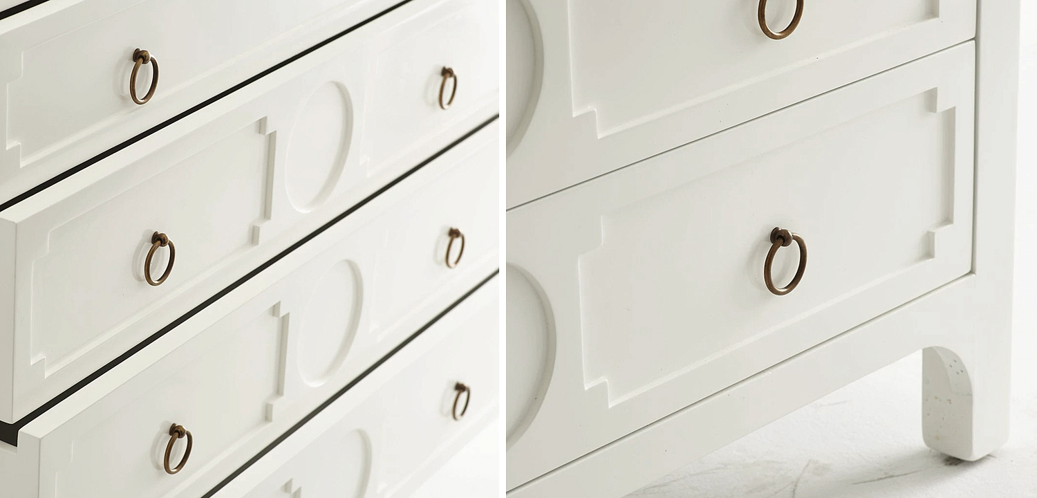 Комод с 4-мя ящиками Lawrence chest of drawers White Белый Комод с 4-мя ящиками Lawrence chest of drawers White Белый - Loft-Concept в Омске