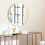 Золотое настенное зеркало Yvon Mirror варинант исполнения - 3 | Loft Concept в Омске