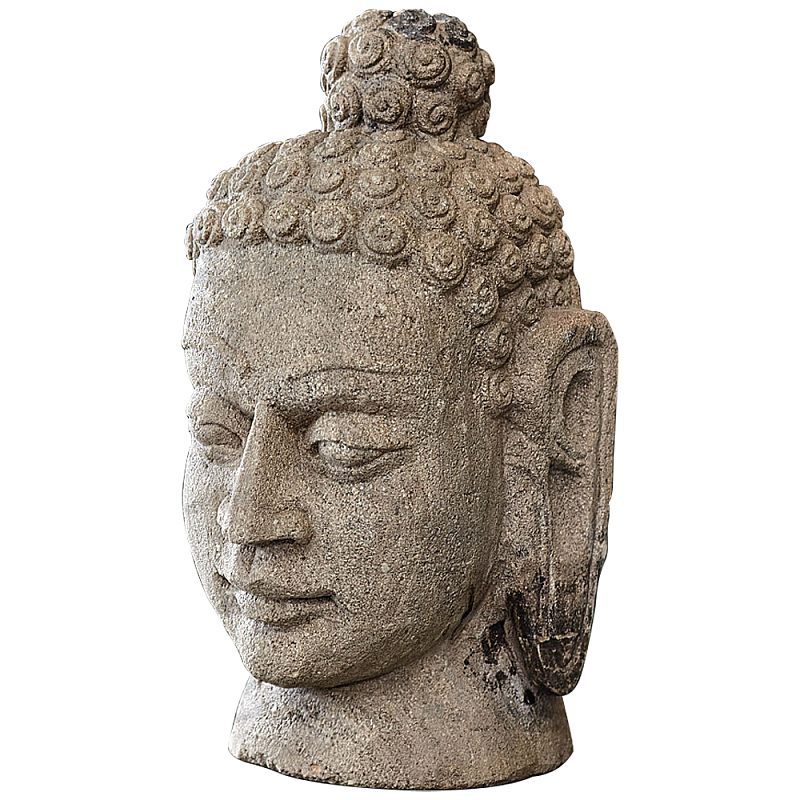 Статуэтка из камня Голова Будды Stone Buddha Head Статуэтка из камня Голова Будды Stone Buddha Head в Омске | Loft Concept