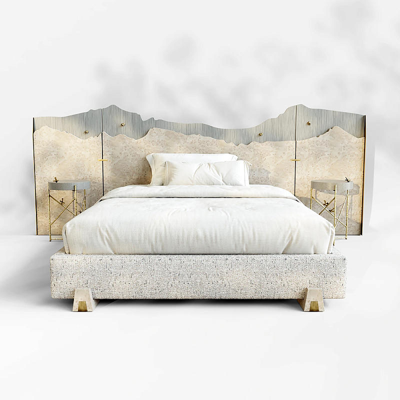 Кровать Okinawa Бежевый Лазурь в Омске | Loft Concept 