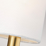 Бра с прямоугольным основанием цвета латунь и 2-мя белыми цилиндрическими льняными абажурами Feiss варинант исполнения - 3 | Loft Concept в Омске