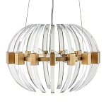 Люстра круглая с прозрачными элементами в форме полумесяца Crystal Crescent варинант исполнения - 4 | Loft Concept в Омске