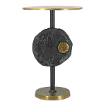Столик приставной с абстрактным основанием и акцентом в виде золотистого диска Heavenly Space варинант исполнения - 1 | Loft Concept в Омске