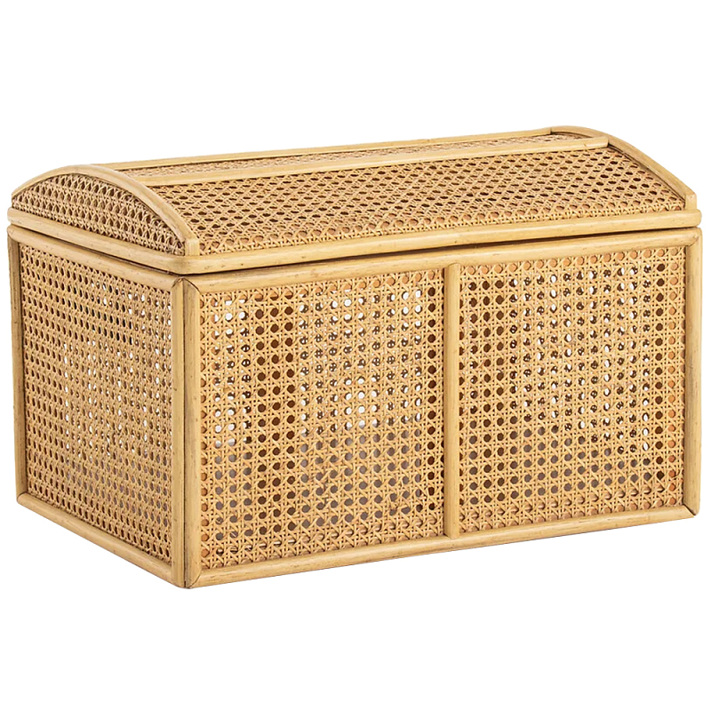 Сундук из ротанга Janvier Rattan Wicker Chest Древесина Хром в Омске | Loft Concept 