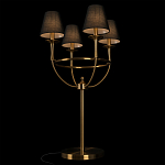 Настольная лампа на металлическом основании бронзового цвета с 4-мя черными конусовидными абажурами Dignity варинант исполнения - 4 | Loft Concept в Омске