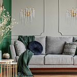 Бра золотого цвета с ветвями и хрустальными подвесками FAIRYTREE Light варинант исполнения - 8 | Loft Concept в Омске