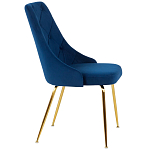 Стул в темно-синей велюровой обивке Ward Dark Blue Velour Chair варинант исполнения - 3 | Loft Concept в Омске