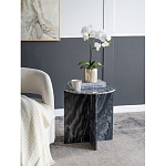 Столик кофейный с столешницей из черного мрамора Compact Black Marble Table варинант исполнения - 7 | Loft Concept в Омске