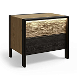 Тумба 2 ящика с подсветкой на рельефном фасаде Warm Industrial варинант исполнения - 3 | Loft Concept в Омске