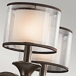 Люстра с белыми тканевыми абажурами в прозрачных стеклянных цилиндрах Kichler варинант исполнения - 21 | Loft Concept в Омске