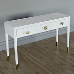 Дизайнерский Письменный стол Elsa Dreams White с тремя ящиками варинант исполнения - 3 | Loft Concept в Омске