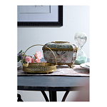 Блюдо фарфоровое с бронзовой ручкой Paradise Dish with Handle варинант исполнения - 2 | Loft Concept в Омске