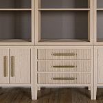 Модульный стеллаж Primo из трех составных элементов Светлый дуб варинант исполнения - 6 | Loft Concept в Омске