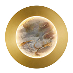 Бра в форме диска цвета латунь Brass Borders варинант исполнения - 1 | Loft Concept в Омске