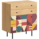 Комод с принтом на ящиках Elise Chest of Drawers варинант исполнения - 7 | Loft Concept в Омске