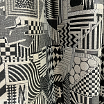 Мебельная ткань Шенилл черно-белый принт 280 см T3-44 варинант исполнения - 1 | Loft Concept в Омске