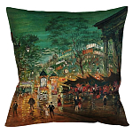 Подушка декоративная Париж ночной Impressionism in Art варинант исполнения - 1 | Loft Concept в Омске
